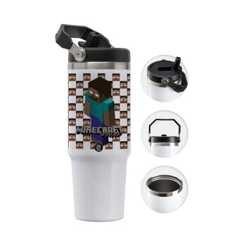 Minecraft herobrine, 30oz stainless Steel Tumbler with Handle