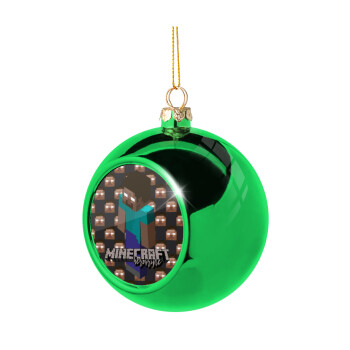 Minecraft herobrine, Χριστουγεννιάτικη μπάλα δένδρου Πράσινη 8cm