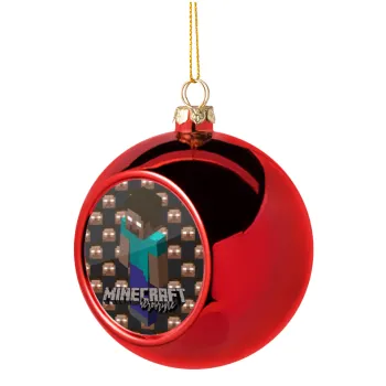 Minecraft herobrine, Christmas tree ball Red 8cm