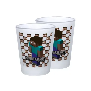 Minecraft herobrine, Σφηνοπότηρα γυάλινα 45ml του πάγου (2 τεμάχια)