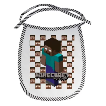 Minecraft herobrine, Σαλιάρα μωρού αλέκιαστη με κορδόνι Μαύρη