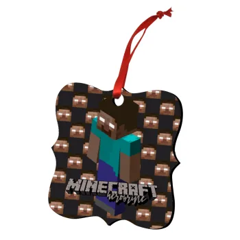 Minecraft herobrine, Christmas ornament polygon wooden 7.5cm