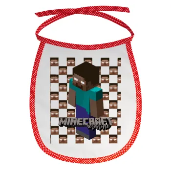 Minecraft herobrine, Σαλιάρα μωρού αλέκιαστη με κορδόνι Κόκκινη