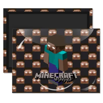 Minecraft herobrine, Ορθογώνιο μαγνητάκι ψυγείου διάστασης 9x6cm