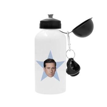michael the office star, Metal water bottle, White, aluminum 500ml