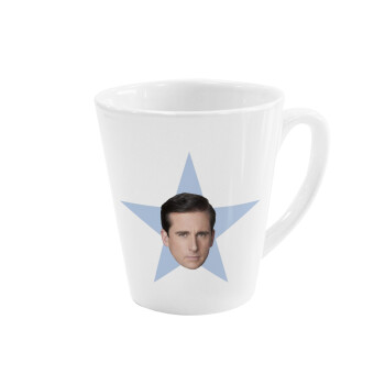 michael the office star, Κούπα κωνική Latte Λευκή, κεραμική, 300ml