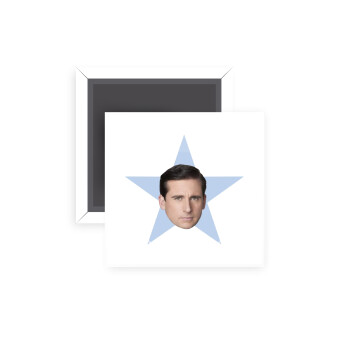 michael the office star, Μαγνητάκι ψυγείου τετράγωνο διάστασης 5x5cm