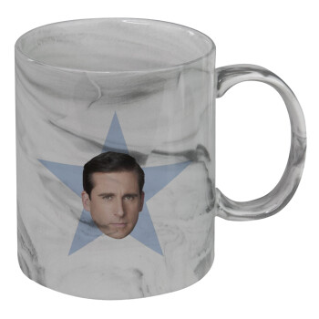 michael the office star, Κούπα κεραμική, marble style (μάρμαρο), 330ml