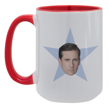michael the office star, Κούπα Mega 15oz, κεραμική Κόκκινη, 450ml