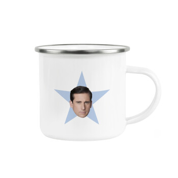michael the office star, Metallic enamel cup white 360ml