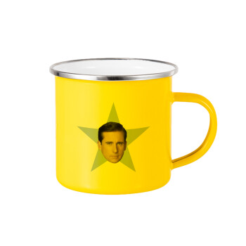 michael the office star, Yellow Enamel Metallic Cup 360ml