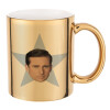 Mug ceramic, gold mirror, 330ml