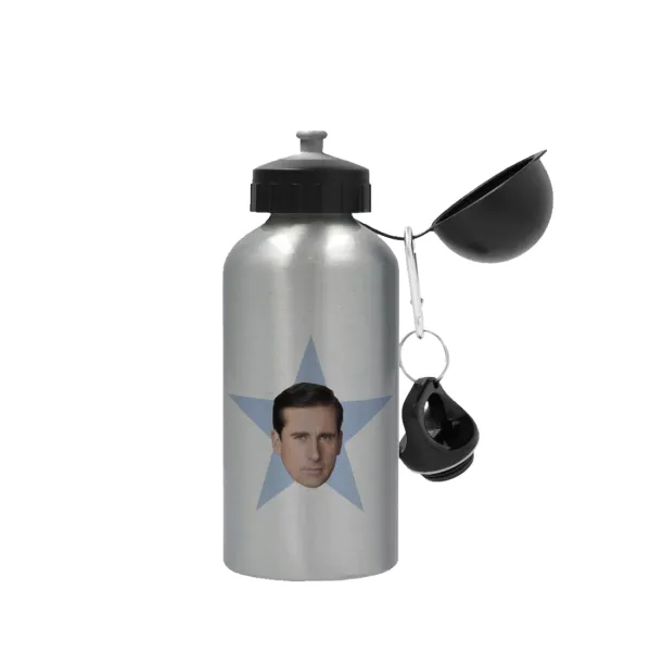 michael the office star — Metallic water jug, Silver, aluminum 500ml