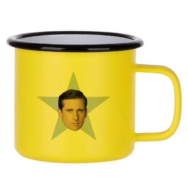 michael the office star — Κούπα Μεταλλική εμαγιέ ΜΑΤ Κίτρινη 360ml