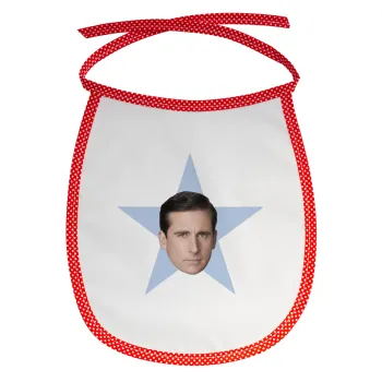 michael the office star, Σαλιάρα μωρού αλέκιαστη με κορδόνι Κόκκινη