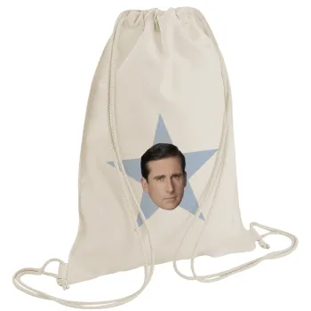 michael the office star, Τσάντα πλάτης πουγκί GYMBAG natural (28x40cm)