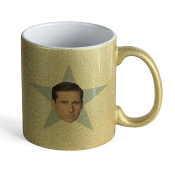 michael the office star, Κούπα Χρυσή Glitter που γυαλίζει, κεραμική, 330ml