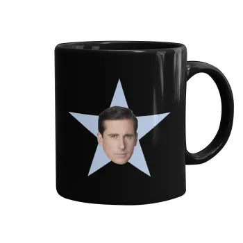 michael the office star, Mug black, ceramic, 330ml