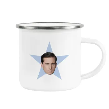 michael the office star, Κούπα Μεταλλική εμαγιέ λευκη 360ml