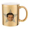 Mug ceramic, gold mirror, 330ml