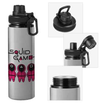 The squid game characters, Metallic water bottle with safety cap, 850ml aluminum