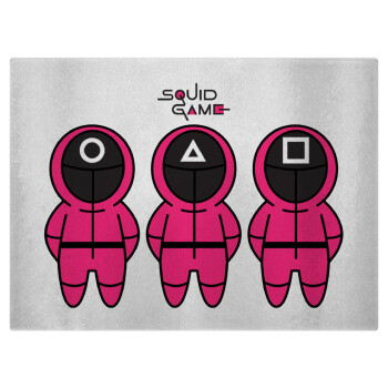 The squid game characters, Επιφάνεια κοπής γυάλινη (38x28cm)