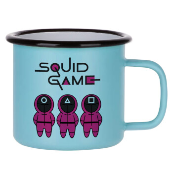 The squid game characters, Κούπα Μεταλλική εμαγιέ ΜΑΤ σιέλ 360ml