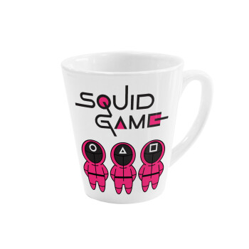 The squid game characters, Κούπα κωνική Latte Λευκή, κεραμική, 300ml