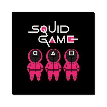 The squid game characters, Τετράγωνο μαγνητάκι ξύλινο 6x6cm
