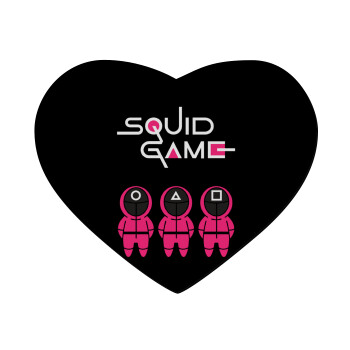 The squid game characters, Mousepad heart 23x20cm
