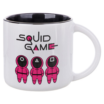 The squid game characters, Κούπα κεραμική 400ml Λευκή/Μαύρη