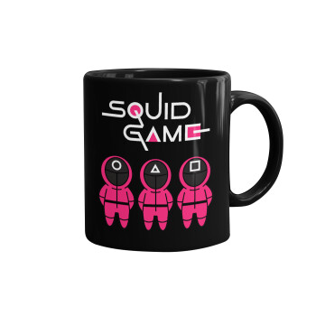 The squid game characters, Mug black, ceramic, 330ml