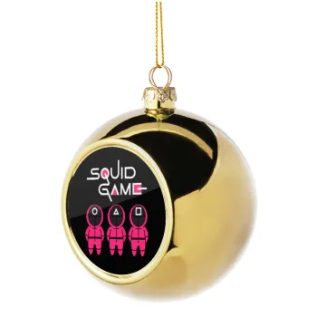The squid game characters, Golden Christmas tree ball ornament 8cm