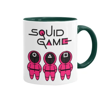 Το παιχνίδι του καλαμαριού, Κούπα χρωματιστή πράσινη, κεραμική, 330ml