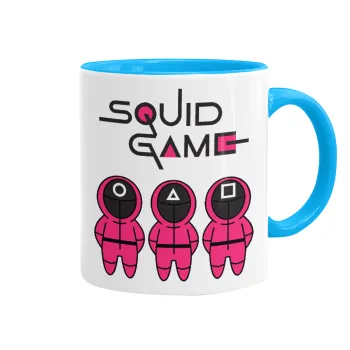 Το παιχνίδι του καλαμαριού, Κούπα χρωματιστή γαλάζια, κεραμική, 330ml