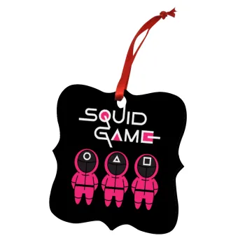The squid game characters, Christmas ornament polygon wooden 7.5cm