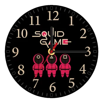 The squid game characters, Ρολόι τοίχου ξύλινο plywood (20cm)