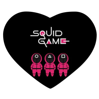 The squid game characters, Mousepad heart 23x20cm