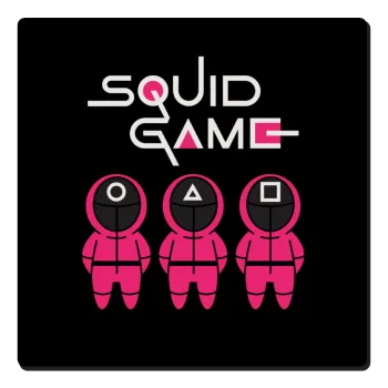 The squid game characters, Τετράγωνο μαγνητάκι ξύλινο 6x6cm