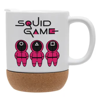 The squid game characters, Ceramic coffee mug Cork (MAT), 330ml