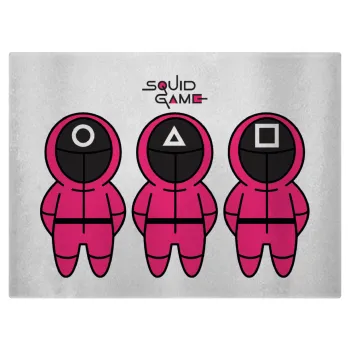 The squid game characters, Επιφάνεια κοπής γυάλινη (38x28cm)