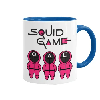 Το παιχνίδι του καλαμαριού, Κούπα χρωματιστή μπλε, κεραμική, 330ml