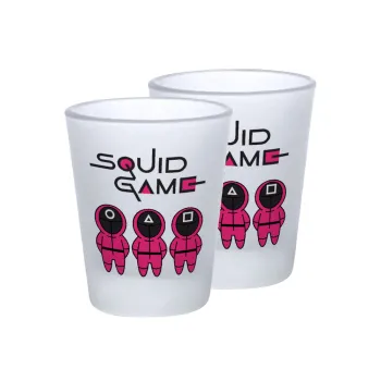 The squid game characters, Σφηνοπότηρα γυάλινα 45ml του πάγου (2 τεμάχια)