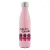 Μεταλλικό παγούρι θερμός Ροζ Ιριδίζον (Stainless steel), διπλού τοιχώματος, 500ml