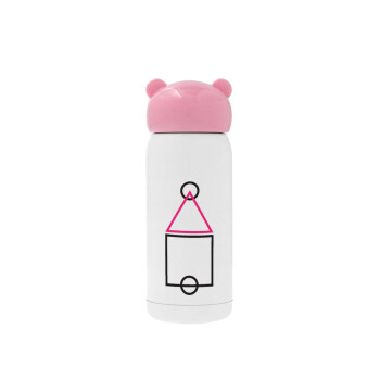 The squid game ojingeo, Ροζ ανοξείδωτο παγούρι θερμό (Stainless steel), 320ml