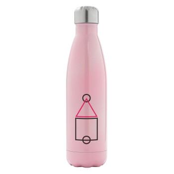 The squid game ojingeo, Metal mug thermos Pink Iridiscent (Stainless steel), double wall, 500ml