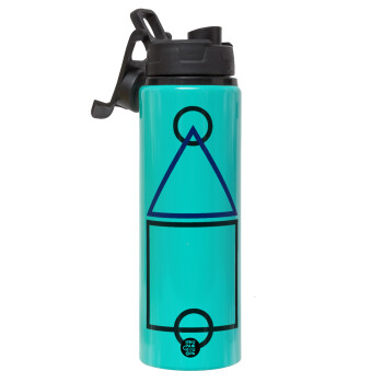 The squid game ojingeo, Μεταλλικό παγούρι νερού με καπάκι ασφαλείας, αλουμινίου 850ml