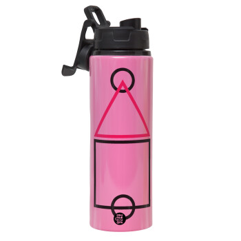 The squid game ojingeo, Metallic water bottle with safety lid, 850ml aluminum