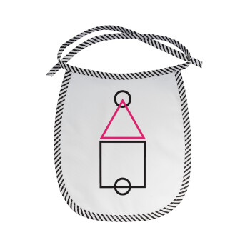 The squid game ojingeo, Σαλιάρα μωρού αλέκιαστη με κορδόνι Μαύρη