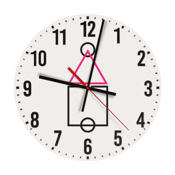 The squid game ojingeo, Ρολόι τοίχου ξύλινο (30cm)